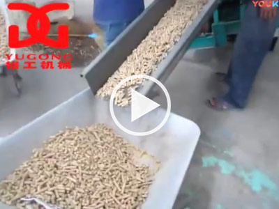 泰国用户用稻壳制粒现场